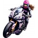 Sticker decorativ, Motocicleta, Roz, 70 cm, 1336STK Sticker decorativ, Motocicleta, Roz, 70 cm, 1336STK