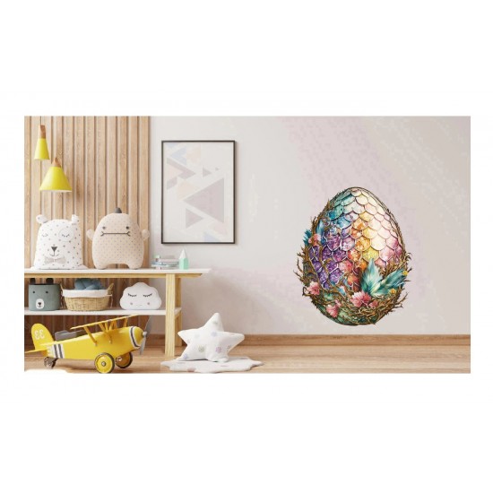 Sticker decorativ, Ou de Dinozaur, Multicolor, 75 cm, 1207STK Sticker decorativ, Ou de Dinozaur, Multicolor, 75 cm, 1207STK