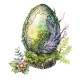 Sticker decorativ, Ou de Dinozaur, Verde, 75 cm, 1207STK-1 Sticker decorativ, Ou de Dinozaur, Verde, 75 cm, 1207STK-1