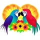 Sticker decorativ, Papagali, Multicolor, 73 cm, 1243STK Sticker decorativ, Papagali, Multicolor, 73 cm, 1243STK