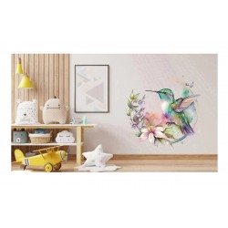 Sticker decorativ, Pasarea Colibri, Multicolor, 61 cm, 1271STK-3 Sticker decorativ, Pasarea Colibri, Multicolor, 61 cm, 1271STK-3