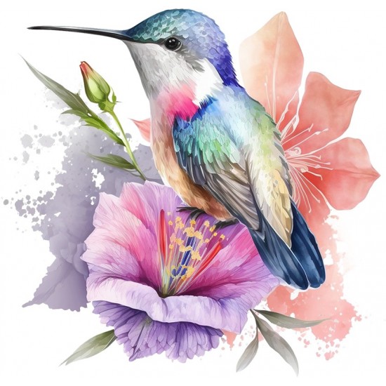 Sticker decorativ, Pasarea Colibri, Multicolor, 62 cm, 1271STK Sticker decorativ, Pasarea Colibri, Multicolor, 62 cm, 1271STK