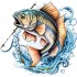 Sticker decorativ, Peste, Albastru, 61 cm, 1273STK-3