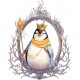 Sticker decorativ, Pinguin Rege, Alb, 73 cm, 1277STK-3 Sticker decorativ, Pinguin Rege, Alb, 73 cm, 1277STK-3