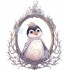 Sticker decorativ, Pinguin Rege, Alb, 74 cm, 1277STK-1