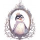 Sticker decorativ, Pinguin Rege, Alb, 74 cm, 1277STK-1
