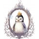 Sticker decorativ, Pinguin Rege, Alb, 74 cm, 1277STK-2 Sticker decorativ, Pinguin Rege, Alb, 74 cm, 1277STK-2