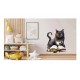 Sticker decorativ, Pisica, Negru, 77 cm, 1258STK-4