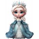 Sticker decorativ, Printesa Elsa, Albastru, 80 cm, 1269STK-1 Sticker decorativ, Printesa Elsa, Albastru, 80 cm, 1269STK-1