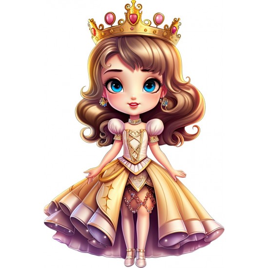 Sticker decorativ, Printesa, Portocaliu, 88 cm, 1264STK-1 Sticker decorativ, Printesa, Portocaliu, 88 cm, 1264STK-1