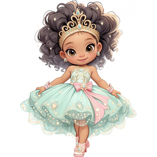 Sticker decorativ, Printesa, Turcoaz, 1378STK-6 Sticker decorativ, Printesa, Turcoaz, 1378STK-6