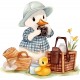 Sticker decorativ, Ratoi la Picnic, Maro, 61 cm, 1290STK Sticker decorativ, Ratoi la Picnic, Maro, 61 cm, 1290STK