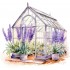 Sticker decorativ, Sera de Lavanda, Mov, 63 cm, 1361STK