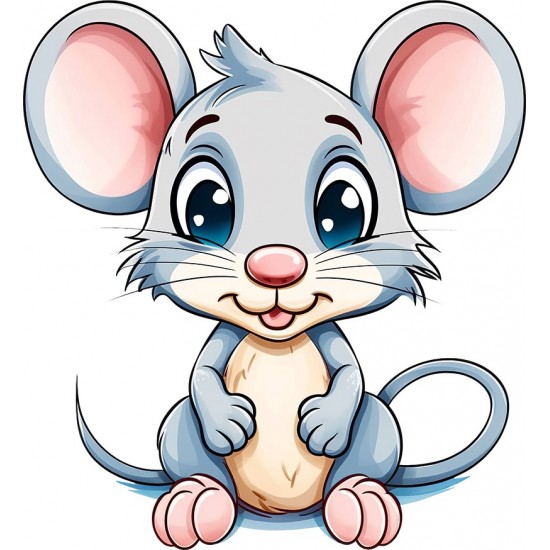 Sticker decorativ, Soricel, Gri, 65 cm, 1293STK-5 Sticker decorativ, Soricel, Gri, 65 cm, 1293STK-5