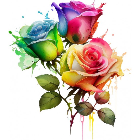 Sticker decorativ, Trandafiri, Roz, 68 cm, 1354STK-2 Sticker decorativ, Trandafiri, Roz, 68 cm, 1354STK-2