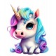 Sticker decorativ, Unicorn, Alb, 75 cm, 1202STK-2 Sticker decorativ, Unicorn, Alb, 75 cm, 1202STK-2
