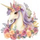 Sticker decorativ, Unicorn, Multicolor, 62 cm, 1287STK-3 Sticker decorativ, Unicorn, Multicolor, 62 cm, 1287STK-3