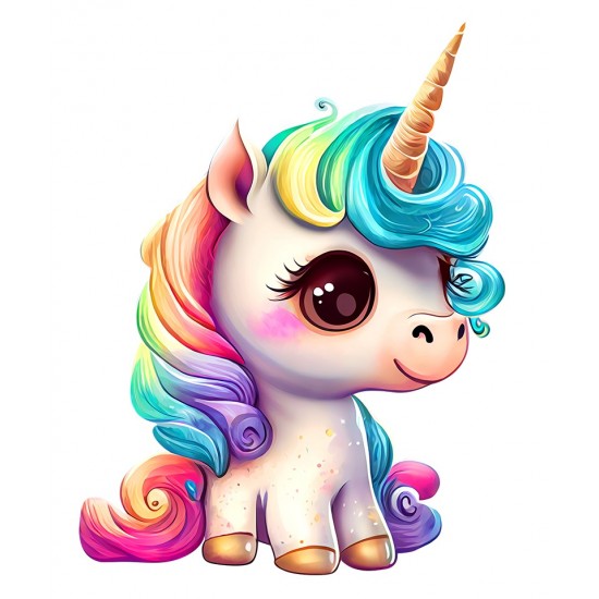 Sticker decorativ, Unicorn, Multicolor, 75 cm, 1202STK Sticker decorativ, Unicorn, Multicolor, 75 cm, 1202STK