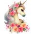 Sticker decorativ, Unicorn, Portocaliu, 77 cm, 1287STK-1