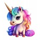 Sticker decorativ, Unicorn, Roz, 75 cm, 1202STK-3 Sticker decorativ, Unicorn, Roz, 75 cm, 1202STK-3