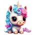 Sticker decorativ, Unicorn, Roz, 75 cm, 1202STK-6