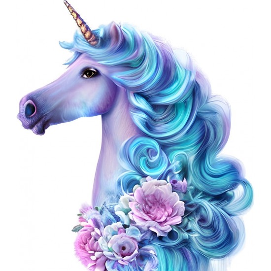 Sticker decorativ, Unicorn, Turcoaz, 67 cm, 1233STK Sticker decorativ, Unicorn, Turcoaz, 67 cm, 1233STK