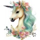 Sticker decorativ, Unicorn, Turcoaz, 70 cm, 1287STK Sticker decorativ, Unicorn, Turcoaz, 70 cm, 1287STK