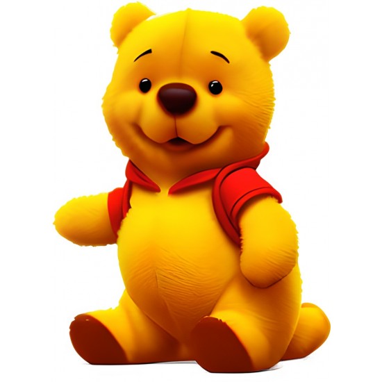 Sticker decorativ, Ursuletul Winnie the Pooh, Galben, 80 cm, 1245STK Sticker decorativ, Ursuletul Winnie the Pooh, Galben, 80 cm, 1245STK