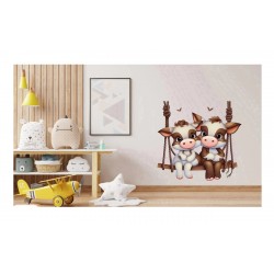Sticker decorativ, Vacute, Maro, 60 cm, 1267STK-4 Sticker decorativ, Vacute, Maro, 60 cm, 1267STK-4