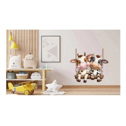 Sticker decorativ, Vacute, Maro, 63 cm, 1267STK-1 Sticker decorativ, Vacute, Maro, 63 cm, 1267STK-1