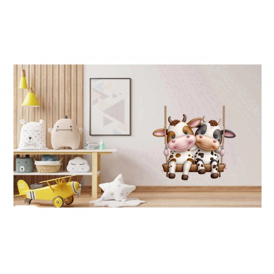 Sticker decorativ, Vacute, Maro, 63 cm, 1267STK-1 Sticker decorativ, Vacute, Maro, 63 cm, 1267STK-1