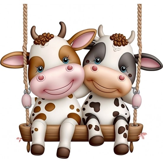 Sticker decorativ, Vacute, Maro, 63 cm, 1267STK-1 Sticker decorativ, Vacute, Maro, 63 cm, 1267STK-1