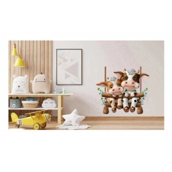 Sticker decorativ, Vacute, Maro, 63 cm, 1267STK Sticker decorativ, Vacute, Maro, 63 cm, 1267STK