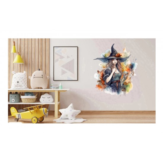 Sticker decorativ, Vrajitoare, Albastru, 69 cm, 1285STK-5 Sticker decorativ, Vrajitoare, Albastru, 69 cm, 1285STK-5