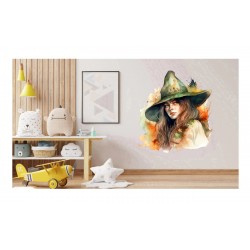 Sticker decorativ, Vrajitoare, Verde, 68 cm, 1285STK-3 Sticker decorativ, Vrajitoare, Verde, 68 cm, 1285STK-3
