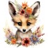 Sticker decorativ, Vulpe, Gri, 67 cm, 1351STK