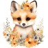 Sticker decorativ, Vulpe, Maro, 68 cm, 1351STK-3