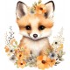 Sticker decorativ, Vulpe, Maro, 68 cm, 1351STK-3