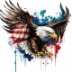 Sticker decorativ, Vultur American, Multicolor, 60 cm, 1270STK-3 Sticker decorativ, Vultur American, Multicolor, 60 cm, 1270STK-3