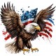 Sticker decorativ, Vultur American, Multicolor, 62 cm, 1270STK Sticker decorativ, Vultur American, Multicolor, 62 cm, 1270STK