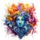 Sticker decorativ, Woman, Turcoaz, 61 cm, 1328STK-3 Sticker decorativ, Woman, Turcoaz, 61 cm, 1328STK-3