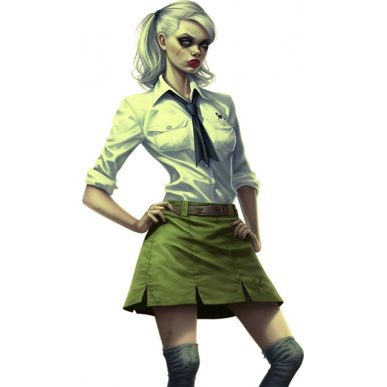 Sticker decorativ, Zombie, Waterproof, Verde, 90 cm, 1306STK-7 Sticker decorativ, Zombie, Waterproof, Verde, 90 cm, 1306STK-7