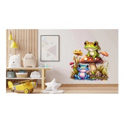 Sticker decorativ cu Broscute, Multicolor, 60 cm, 1200STK-1 Sticker decorativ cu Broscute, Multicolor, 60 cm, 1200STK-1